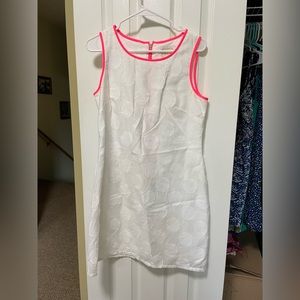 White sundress with dots